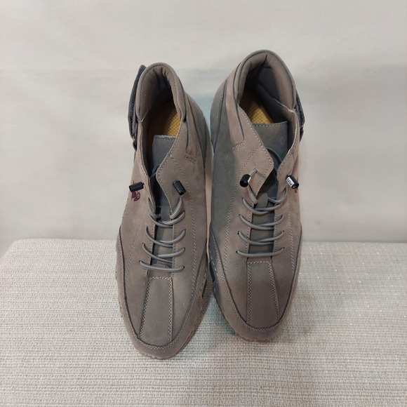 LDeck Italian Suede Boots High Top Men Casual Shoes Leather 42 Men 9/Women 10.5 - Picture 5 of 8